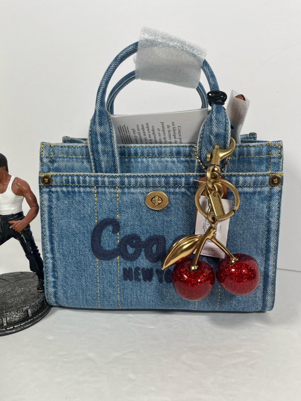 Coach Cargo Tote Bag 20 In Denim NWT - Picture 1 of 7
